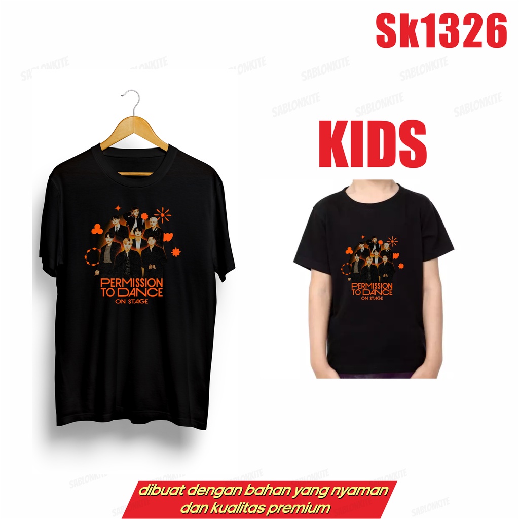 MURAH!!! KAOS KPOP PERMISSION TO DANCE FULL MEMBER SK1326 ADA KAOS ANAK