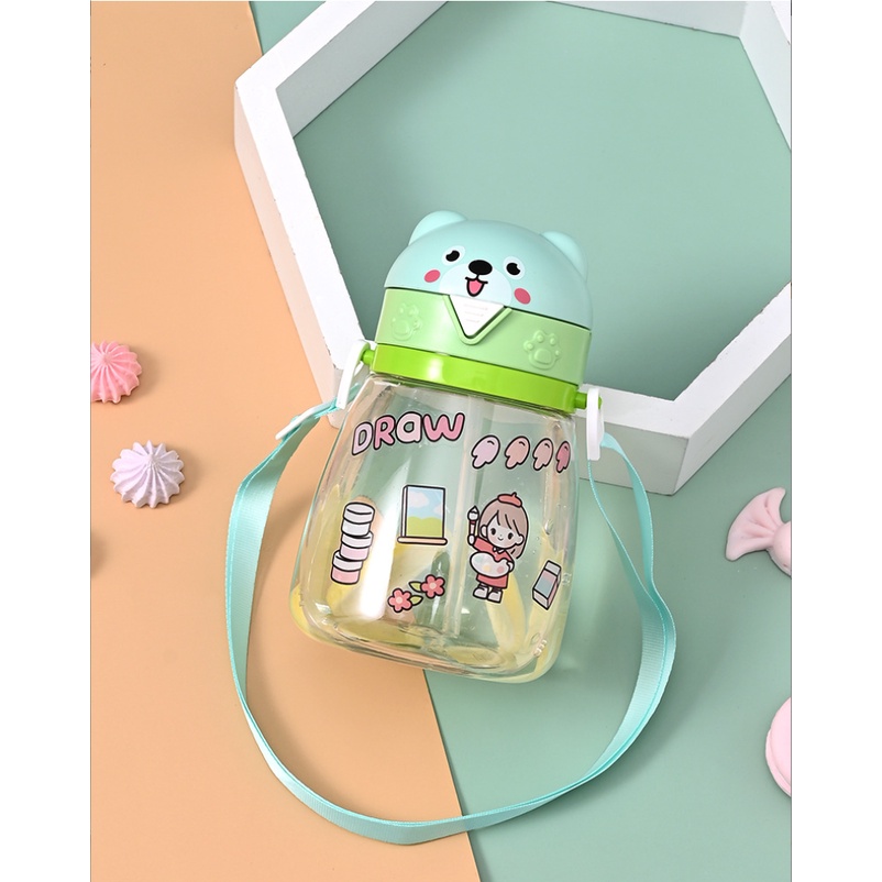 [SmallBell Shop]BOTOL MINUM ANAK KARAKTER LUCU 700ML / BOTOL MINUM IMPORT LUCU TEMPEL STIKER