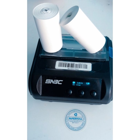 

Kertas Thermal Atau Kertas Struk Cocok untuk Bluetooth Printer uk. 57x30 mm Warna Hitam Pekat Murah High Quality