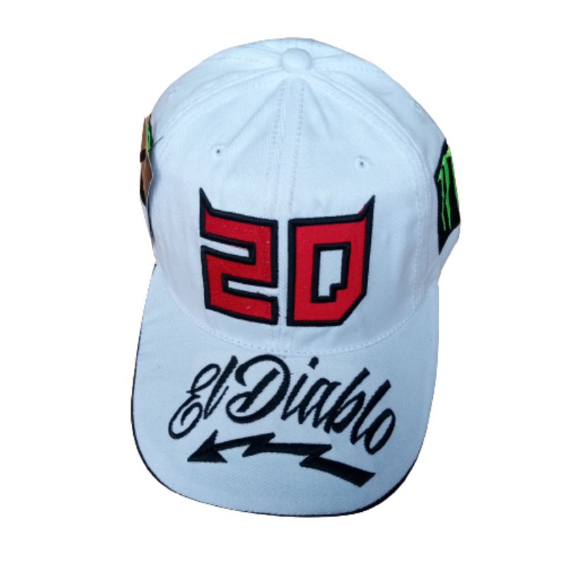 Topi baseball MotoGP Yamaha Fabio Quartararo 20 putih