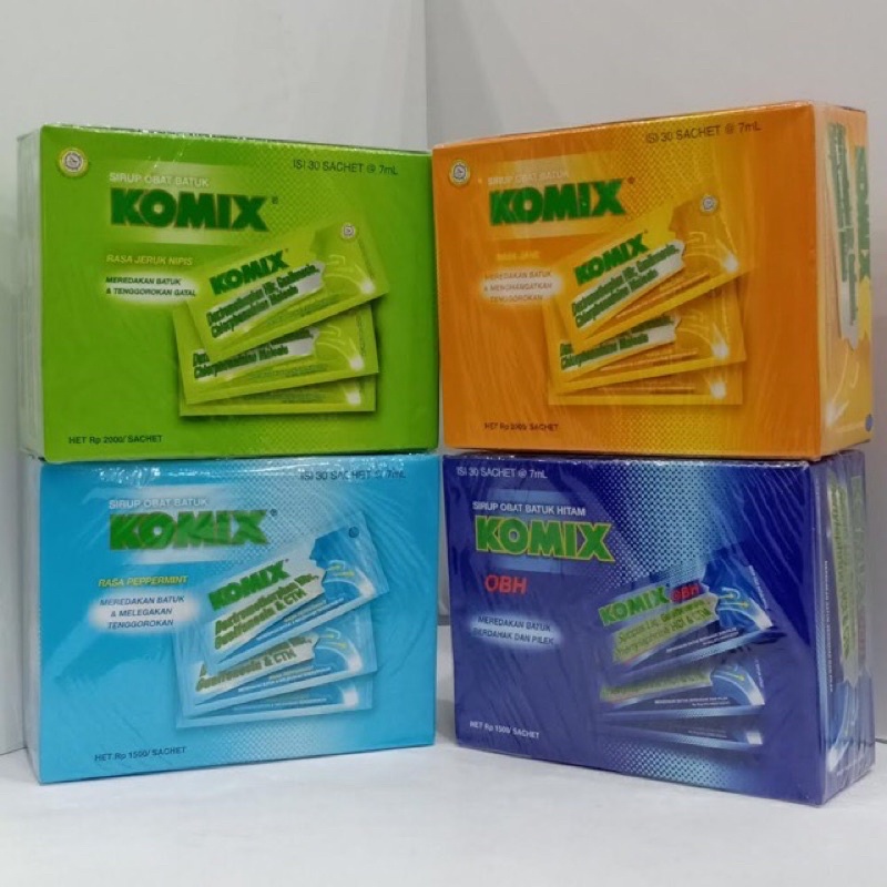 Komix OBH Obat Batuk Box isi 30 Sachet/komix obh 1 box /komix sachet 1 box