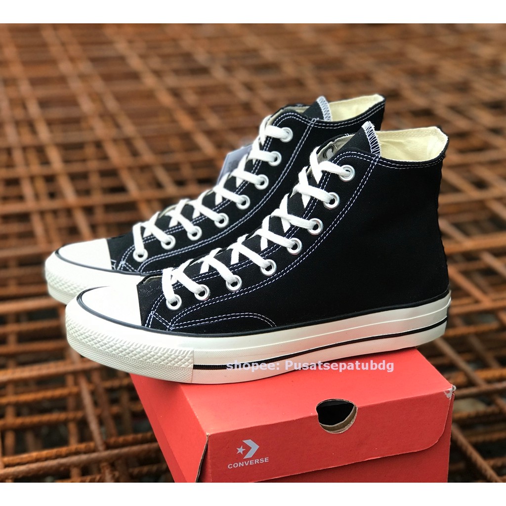 Sepatu Converse 70s High Hitam Putih Premium Sneakers