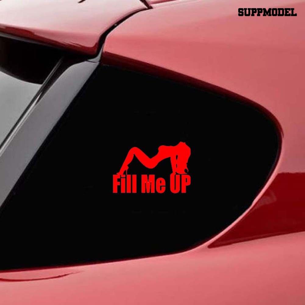 Stiker Fill Me Up Wanita Sexy Untuk Bumper Bagasi Mobil