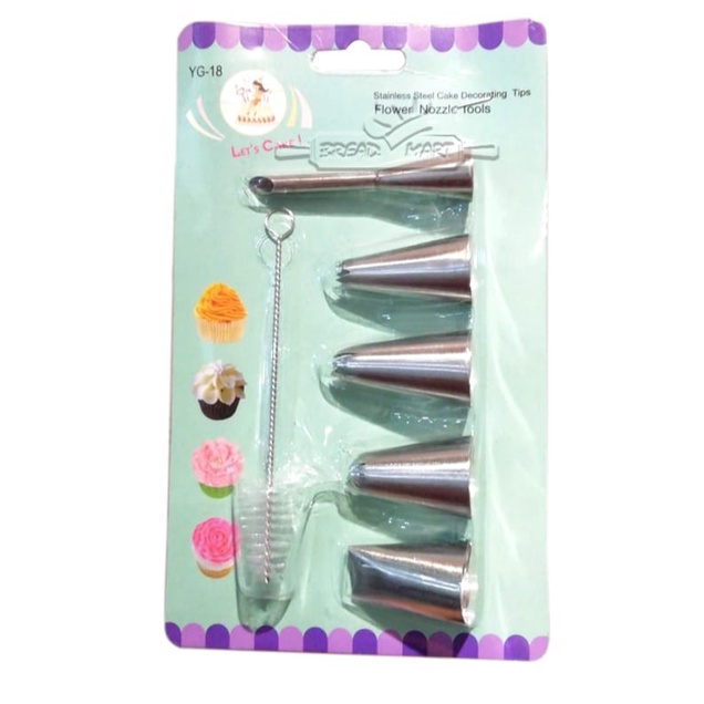

FLOWER ICING TIP PCS + BRUSH -Terlengkap-Termurah-Berkualitas