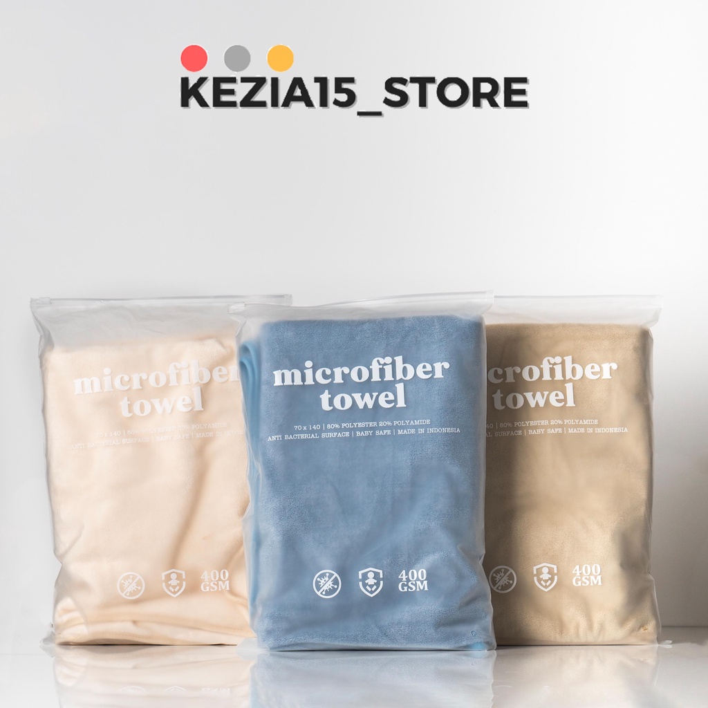 HANDUK MANDI BAHAN MICROFIBER BEST QUALITY DIJAMIN !!! 70X140 400GSM