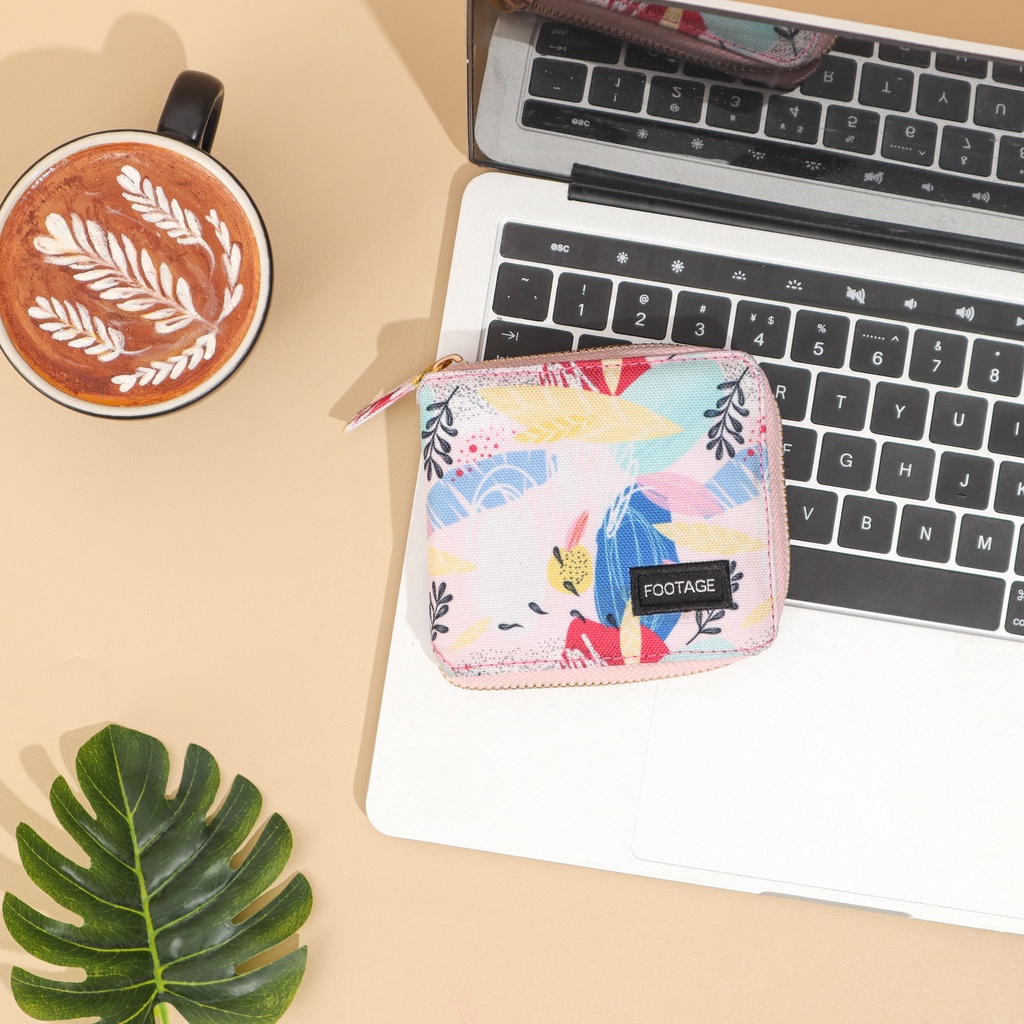 Dompet Wanita Kecil Wallet Cewek Resleting Kanvas dilengkapi Card Holder Footage DW-01