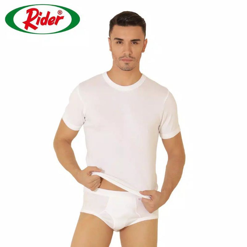 RIDER kaos OBLONG R223BP PUTIH Round Neck original