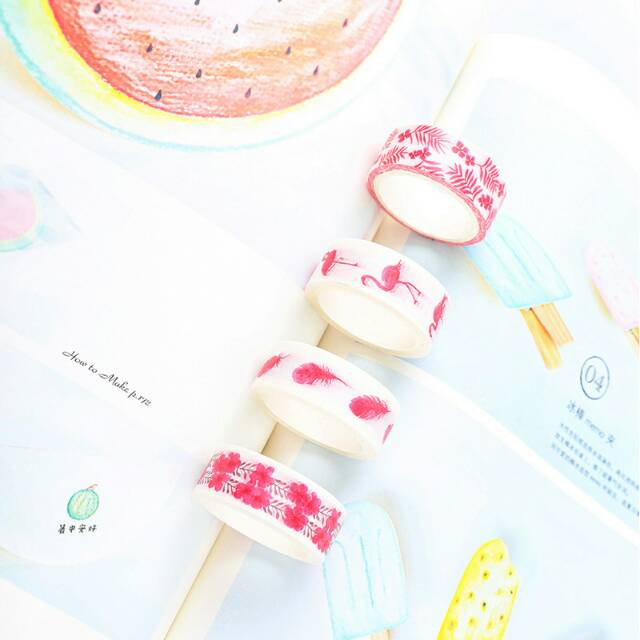 

Masking Tape Set 4pc Pink Nature