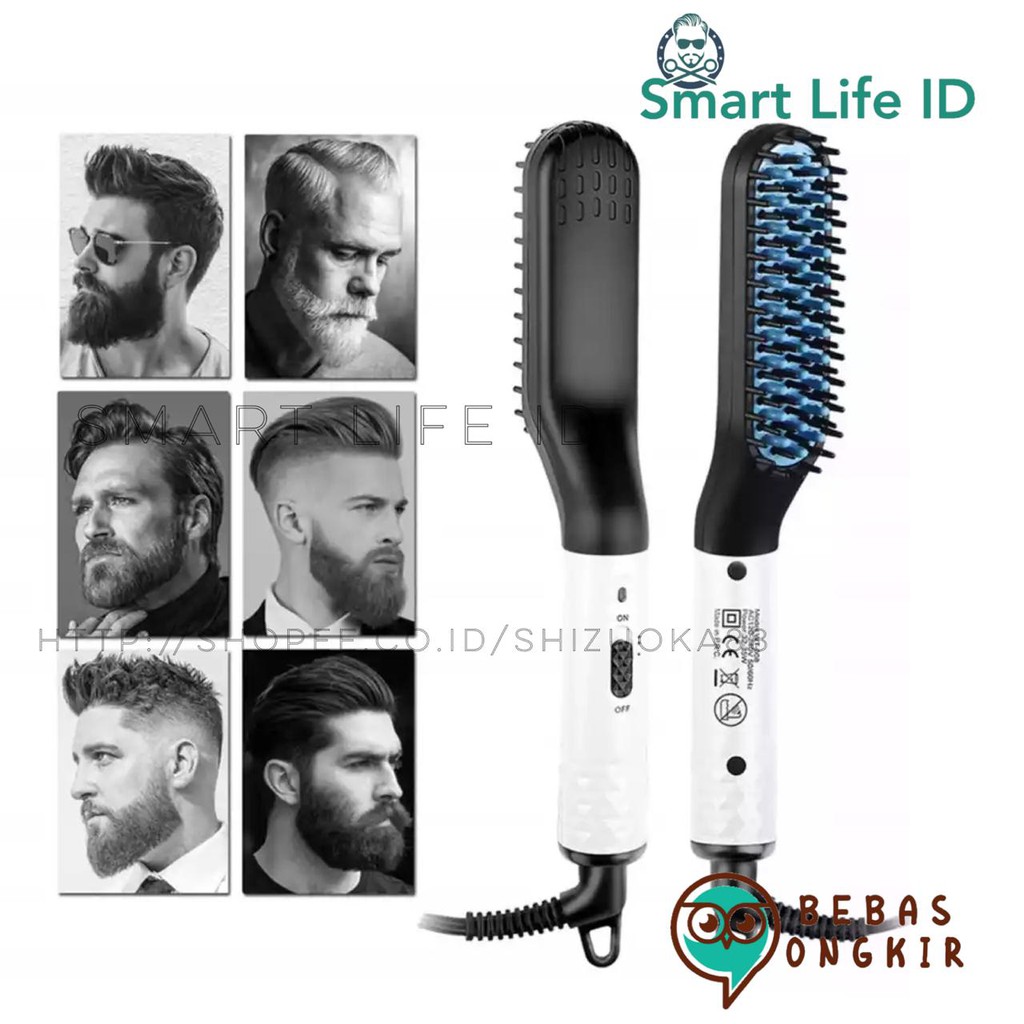 New Hair &amp; Beard Straightener For Men Brush Catok Sisir Pelurus Model Catokan Rambut Pria