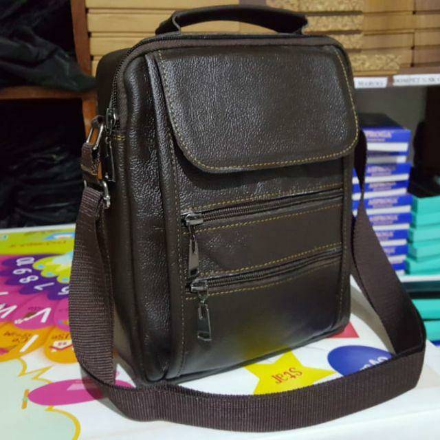 Promo Terbaru 2021 Tas Slempang Pria Kulit Asli Sapi Keren