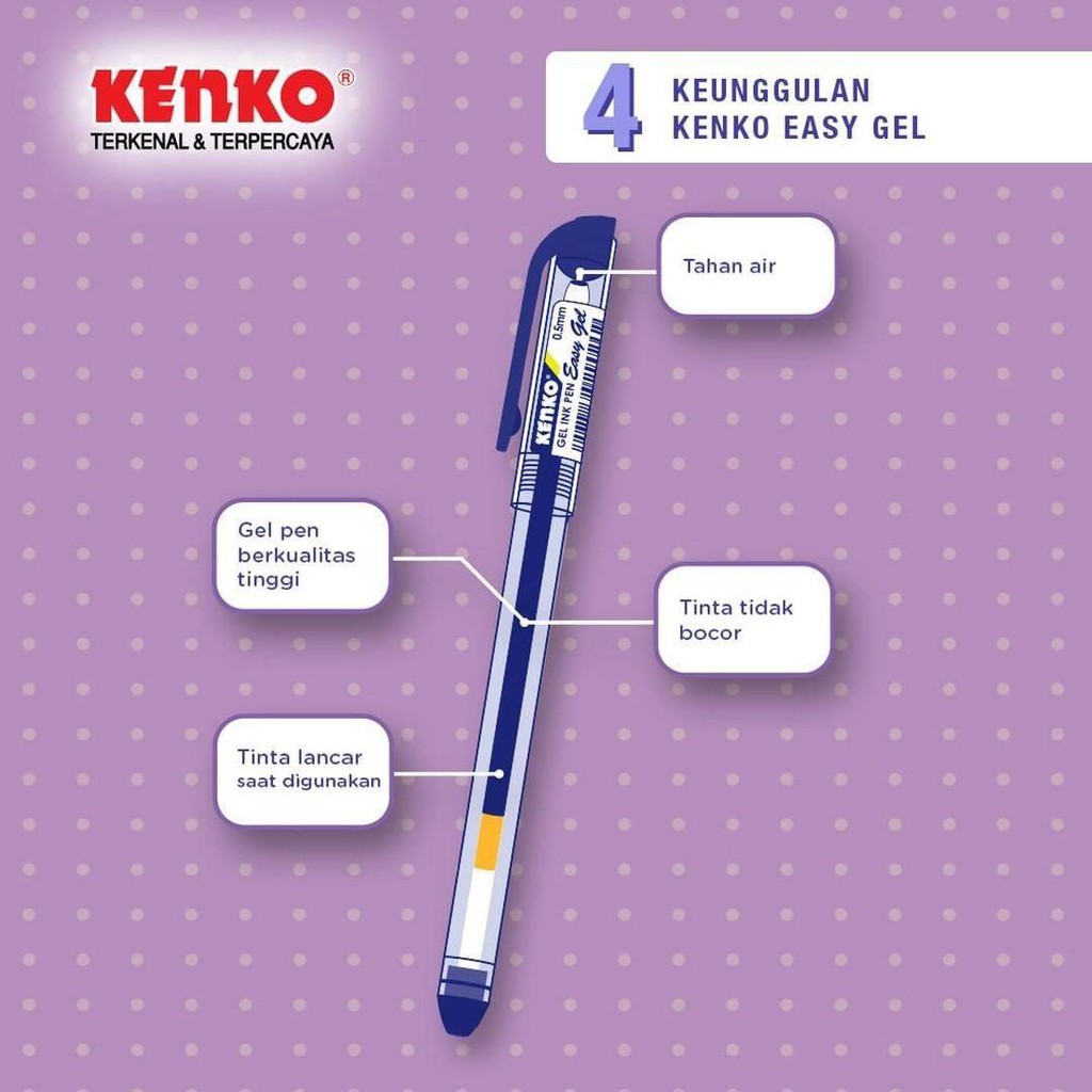 

KENKO Pulpen Easy Gel 0.5mm (Per Lusin)
