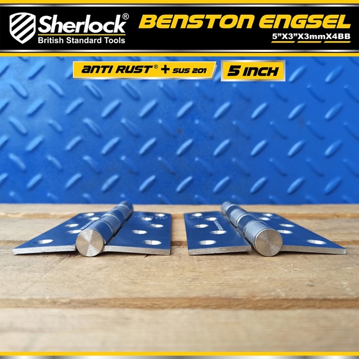 Engsel Stainless Steel 201 Ball Bearing Sherlock Engsel Pintu 5 inch