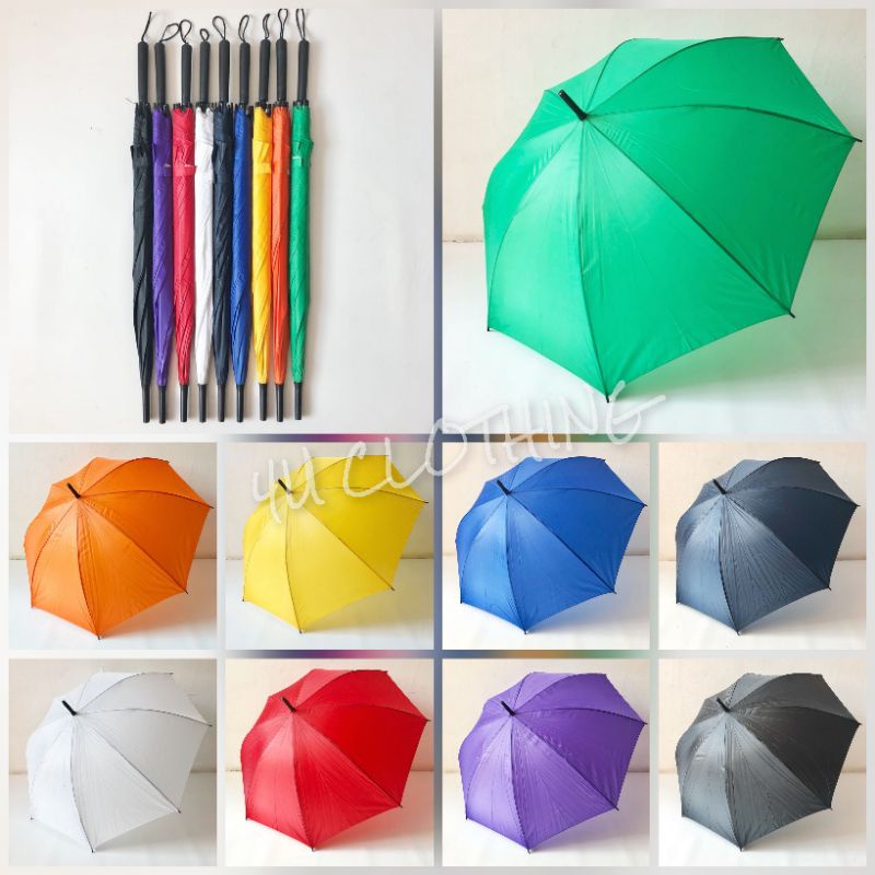 Payung Standart Promosi / payung tongkat standar / payung gagang lurus / umbrella / payung sablon payung pelangi / payung polos / payung dekorasi / 23inchi Grosir P22 4U CLOTHING