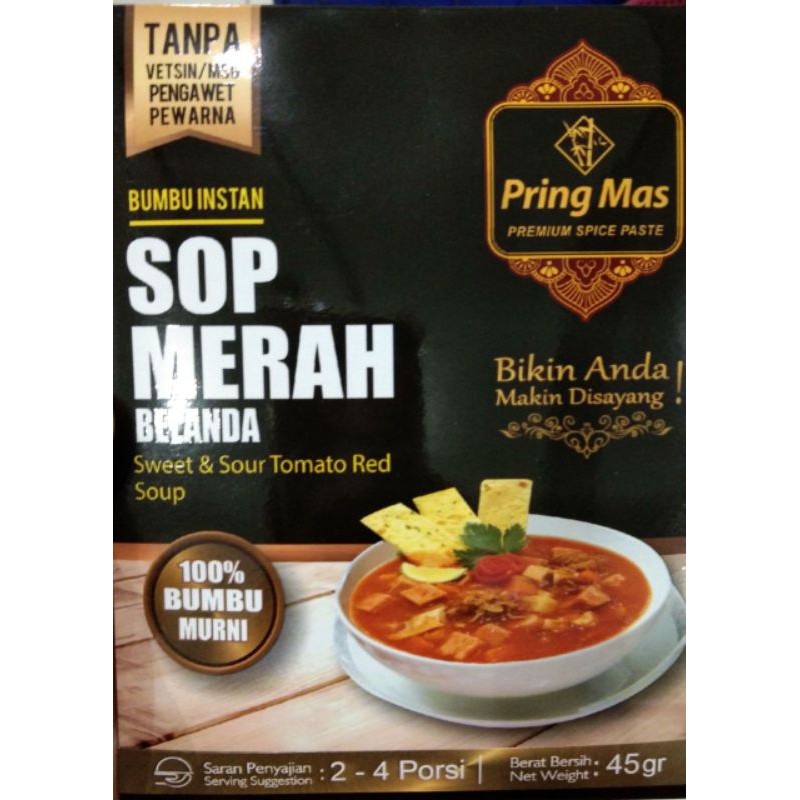 

Pring Mas Bumbu Instan SOP MERAH BELANDA 45 gr