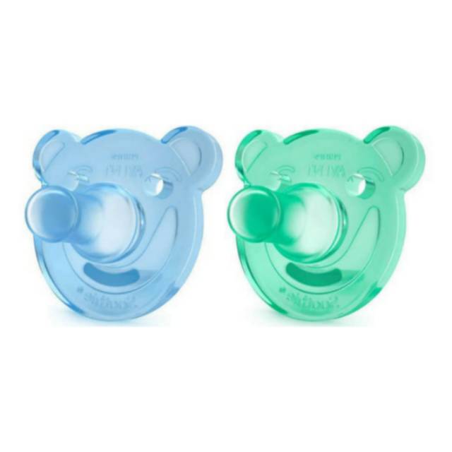 Philips Avent Soothie Bear Shape Pacifier 0-3m Blue-Green