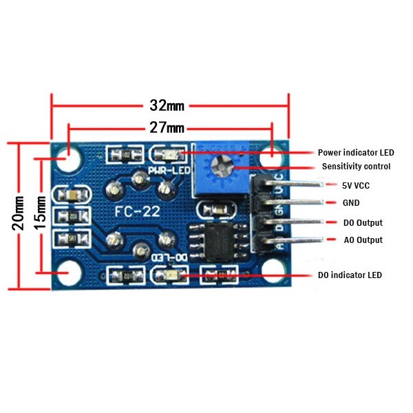 [HAEBOT] MQ2 MQ-2 Module Sensor Gas Metana Butana Deteksi Asap Arduino DC 5V 150mA Modul Output TTL Analog Sinyal