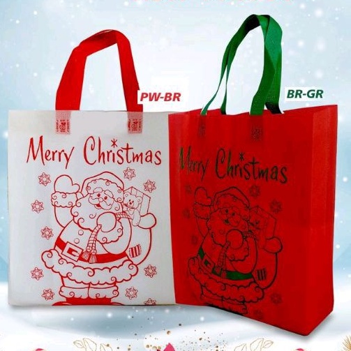

Goodie bag Natal Tas santa Tas natal spunbond 40 29 Tas parcel Christmas