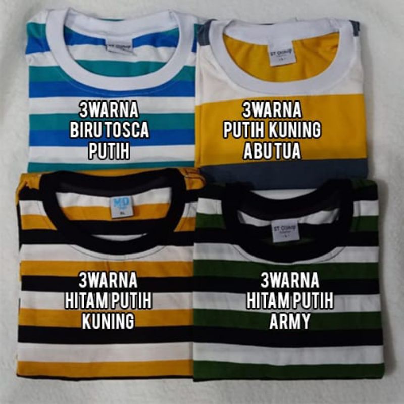 kaos salur lengan pendek size xxl