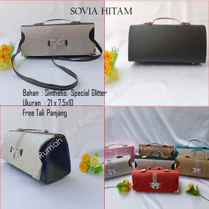 Tas Mewah,Tas Selempang,Tas Termurah,SOVIA HITAM