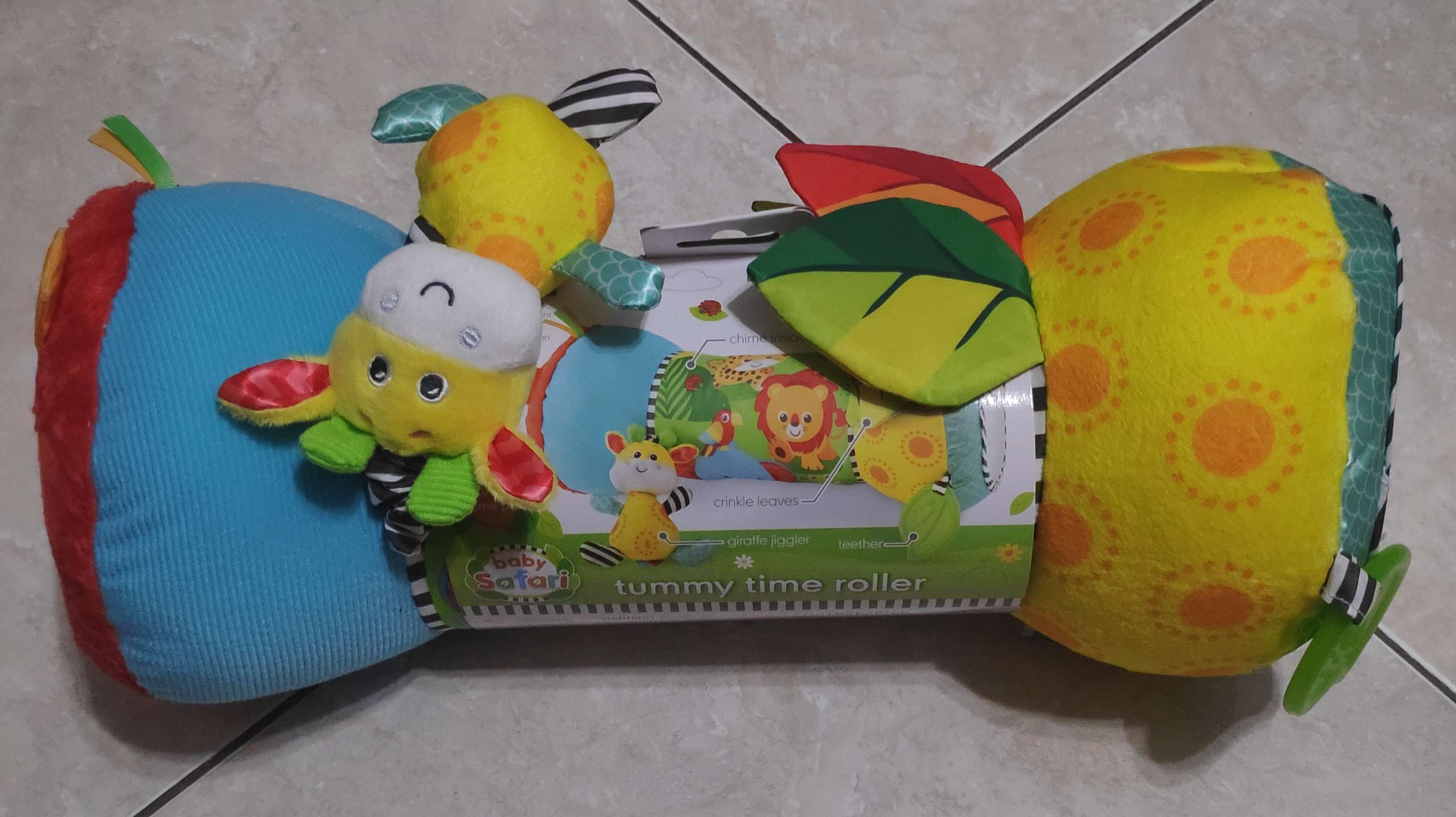 baby safari tummy time roller