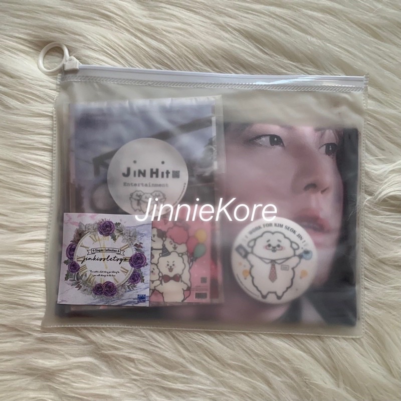 JINKISSLETGO VAMPIRE JIN SLOGAN FULLSET POSTCARD PHOTOCARD RJ PIN STICKER SET BTS JINHIT FANSITE MER