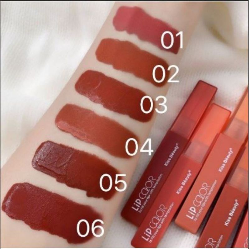 6PCS!! LIPGLOSS KISS BEAUTY LIP COLOR KISS BEAUTY NO. 70063