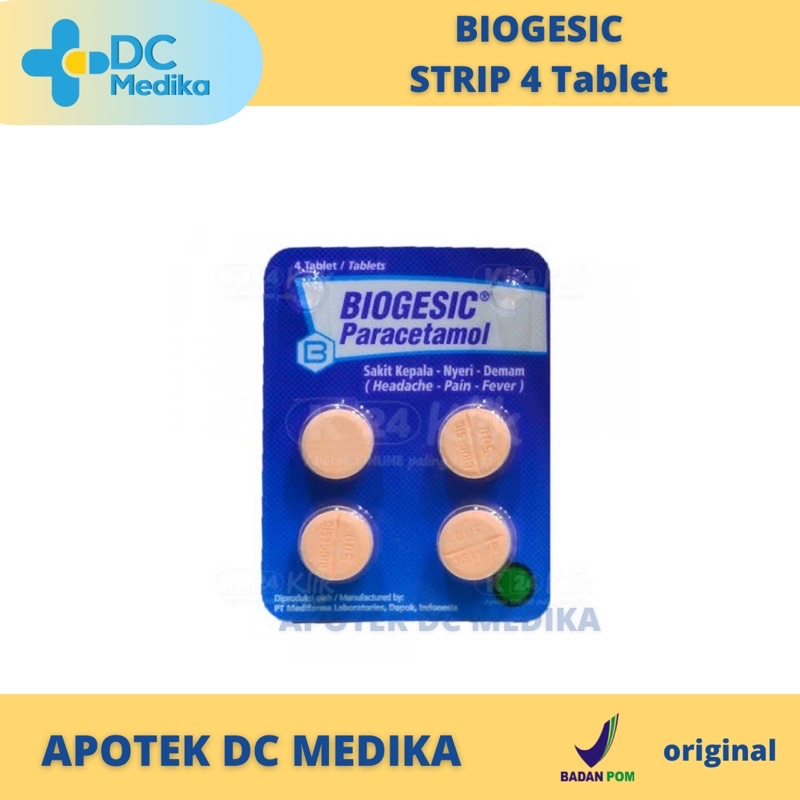 Biogesic tablet / Paracetamol tablet / Obat demam
