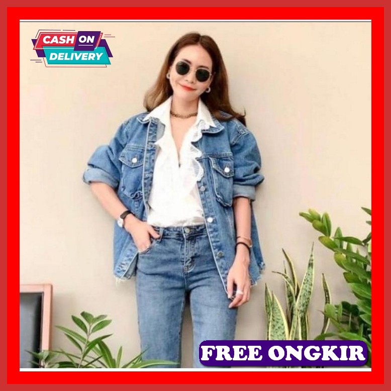 Jaket Denim Kekinian Korea Cewek Wanita Jins Qr119 No662 Sandwas Qz686 Denim Cotton E Gucca Hopylovy