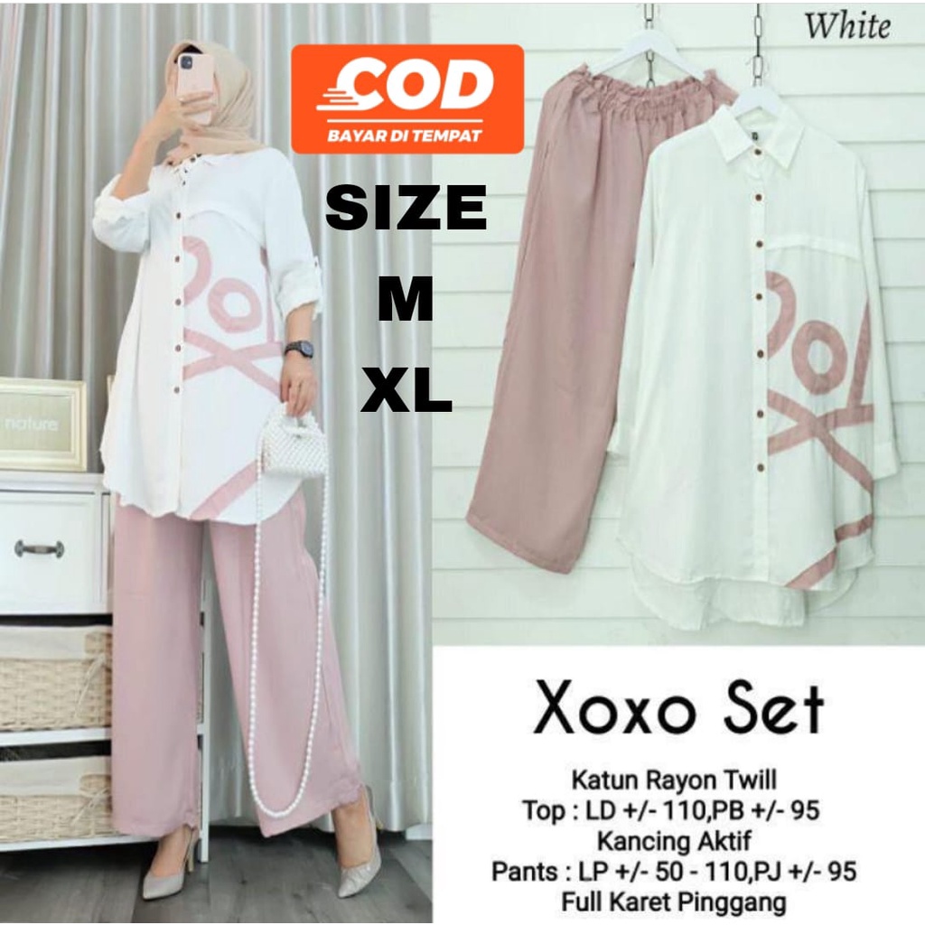 XOXO STELAN KATUN RAYON TWILL LD 110 KANCING AKTIF / SETT WANITA DEWASA KEKINIAN BUSUI FRIENDLY 2022 / PAKAIAN MUSLIM TERBARU / BAJU KONDANGANG CEWEK / FASHION VINTAGE / OUTFIT PEREMPUAN 2022