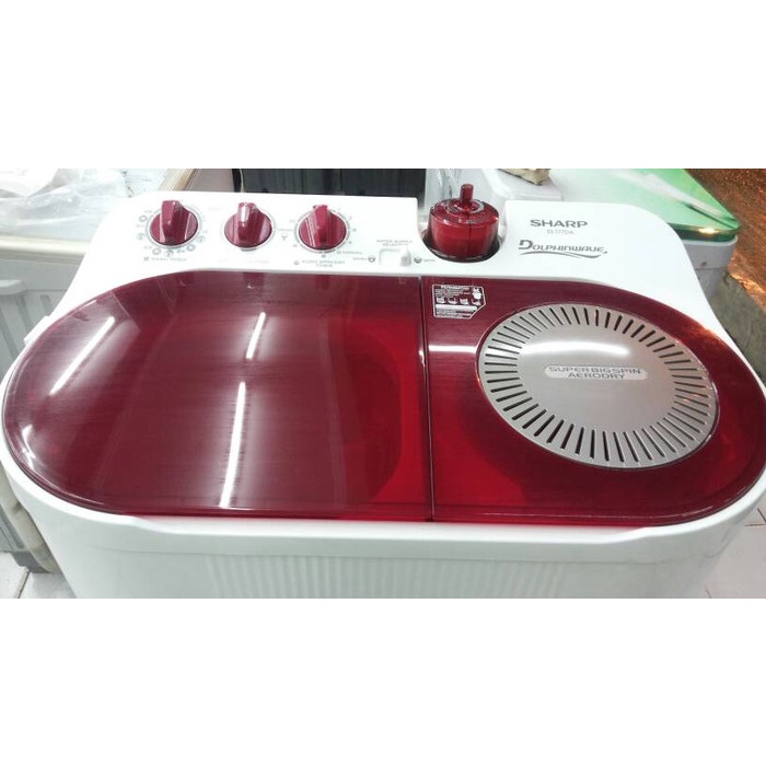 Mesin Cuci Sharp ES-T77DA Mesin Cuci Twin Tub Dolphinwave