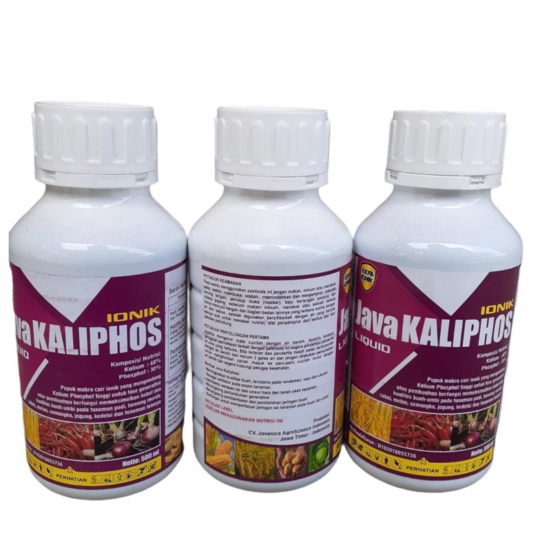 Java Kaliphos 500ml Pupuk Kalium Phospat Cair Ionik 100% Original Kalium 68% &amp; Phosphat 30%