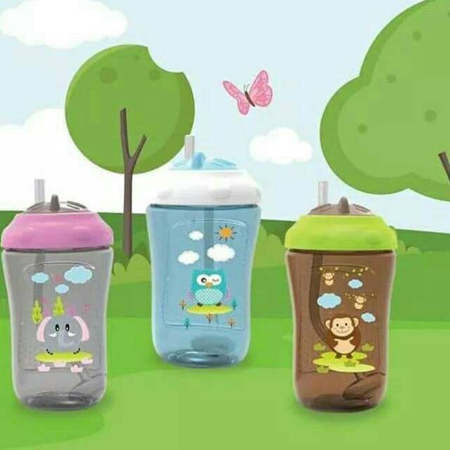 Baby Safe Sipper Cup With Weighted Straw Botol Minum Anak dengan Sedotan Training Cup 300ml