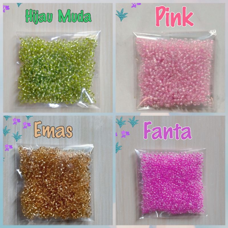 Mote Manik Payet Pasir Ceylon / Susu Ukuran 11/0 - 2MM ( 10 gram )