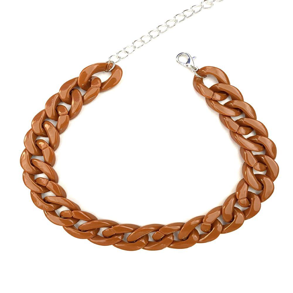 Suyo Kalung Rantai Keren Unisex Rock Chunky Chain Gothic Akrilik Hip Hop