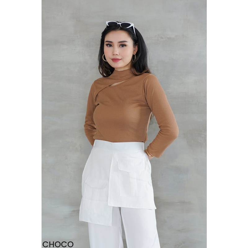 Vila Knit Top Blouse Atasan Wanita