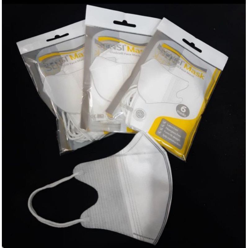 Masker Sensi Duckbill Sachet isi 6 pc / Masker Sensi Kids Original 100% ( BUKAN REPACK)