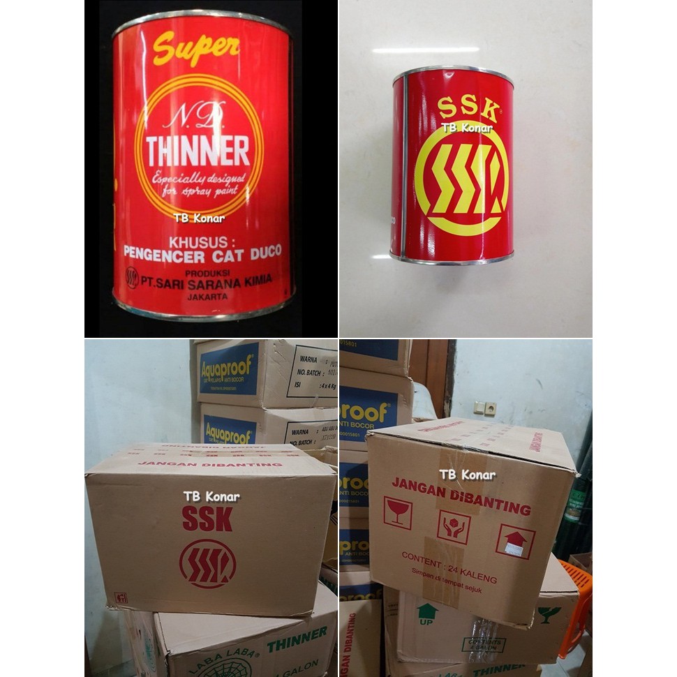 Thinner SSK Liter Thiner ND Super High Gloss Merah 1liter