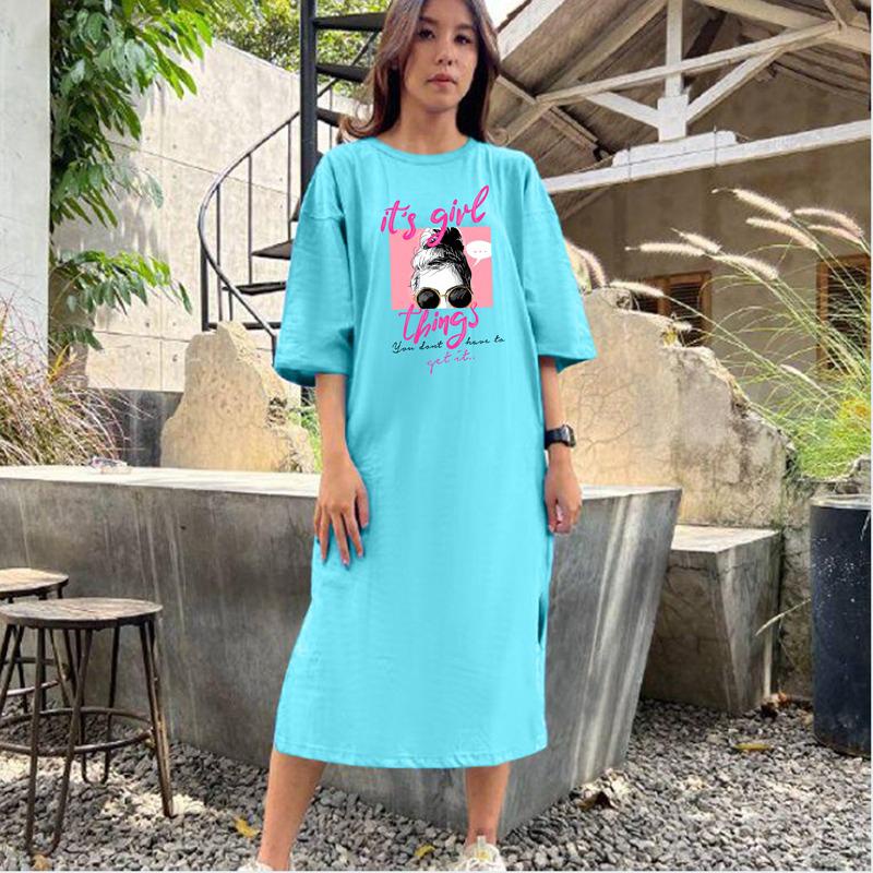 BAJU DRESS OVERSIZE  TUNIK PREMIUM DTF  ITS GIRLS /   DIGITAL PRINT