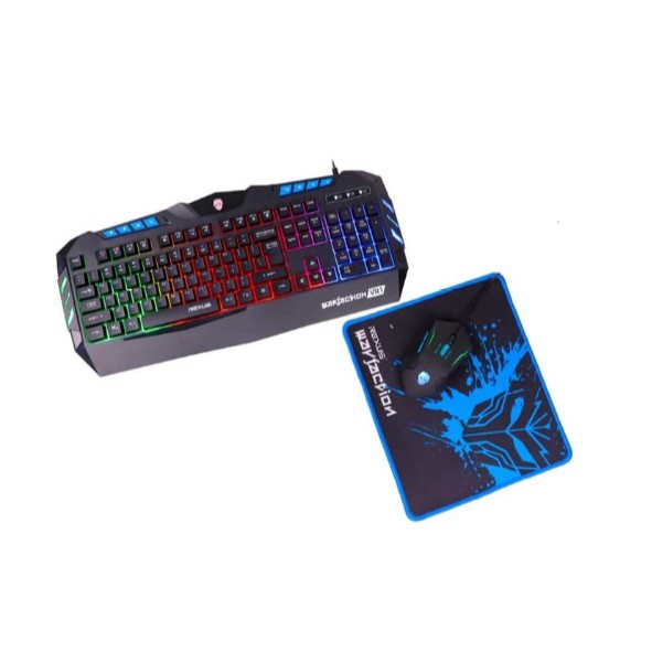 PAKET MURAH Keyboard Mouse Gaming Rexus Warfaction Vr1 Backlight