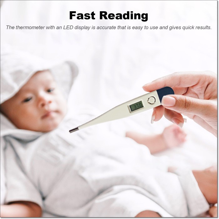 Digital Thermometer Ketiak Mulut With Beeper Untuk Anak &amp; Dewasa