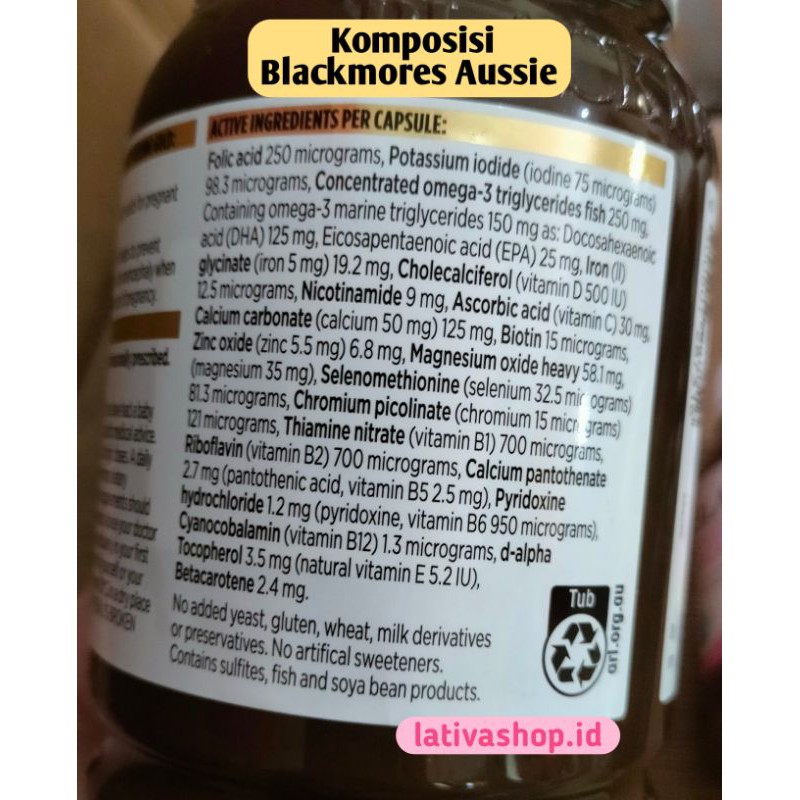 REPACKED BLACKMORES Pregnancy Breastfeeding GOLD | NEW Herbs Of Gold Double Strength