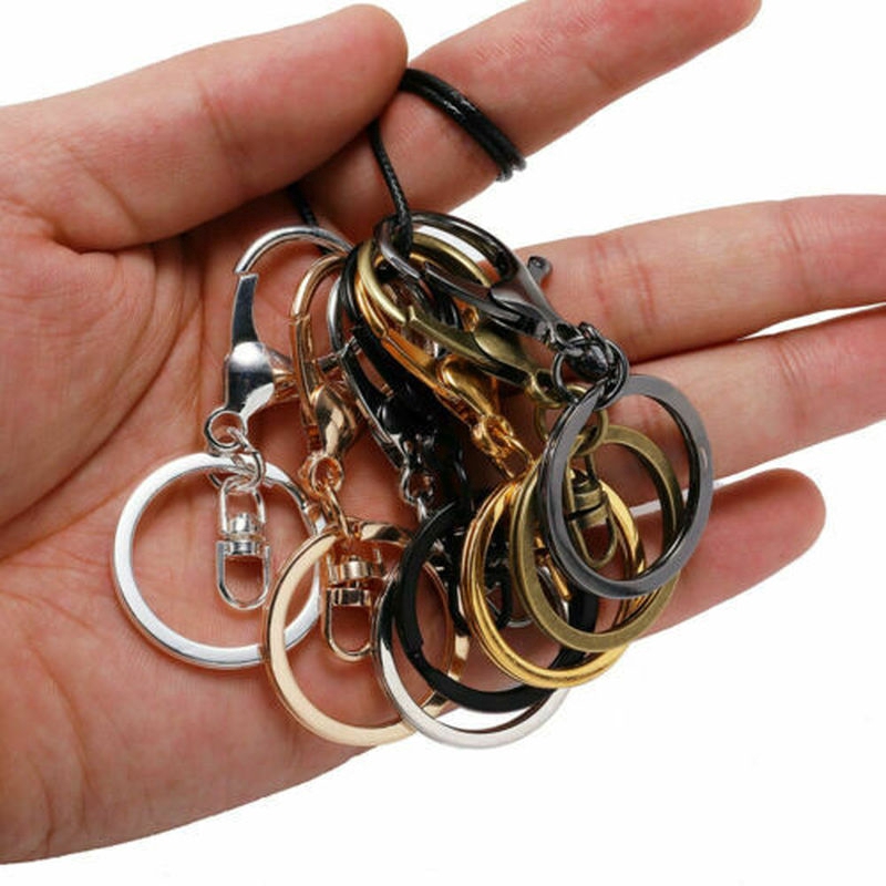 5pcs Snap Hooks Gantungan Kunci Putar Trigger Pinggang Gesper Klip Gantungan Kunci Lobster Clasp Key Chains Metal Holders Keys Pendant