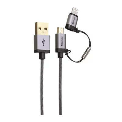 Verbatim 2in1 Micro USB Cable With Lighting Connector 120cm 64829