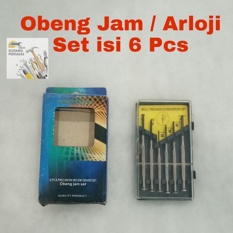 Obeng Jam Set 6 Pcs - Obeng Set Arloji Jam Tangan