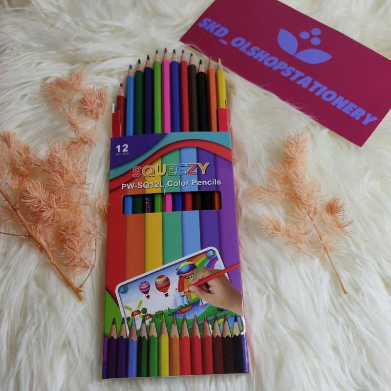 

pensil warna color pensil SQuezy 12 warna