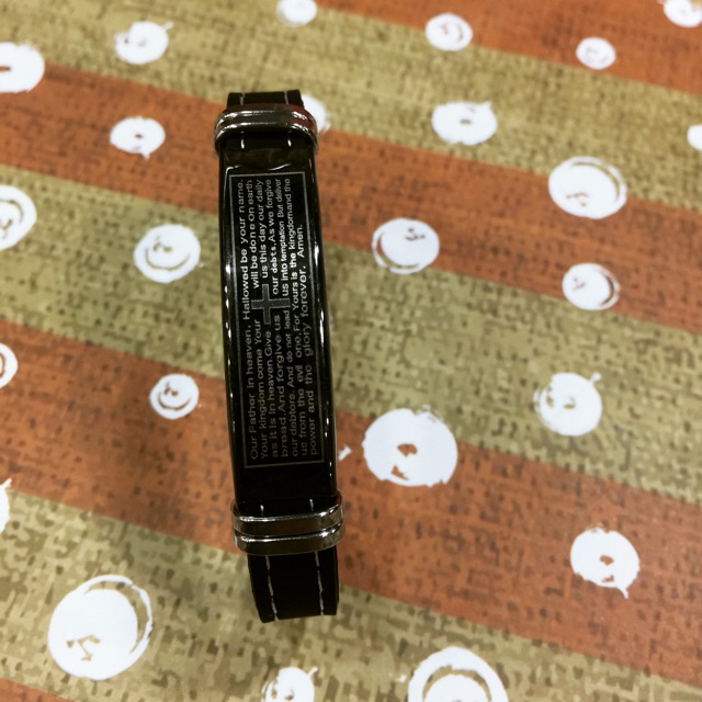 Gelang kulit plat Doa Bapa Kami