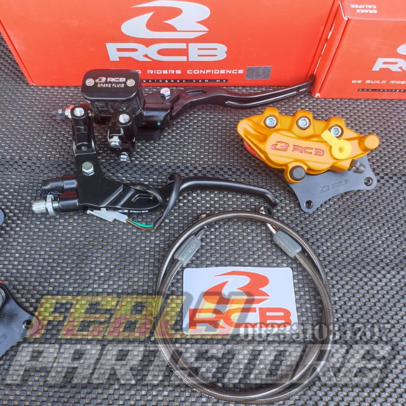 MASTER REM RCB KOTAK E3 14MM SET KOPLING RCB E2 KALIPER RCB GOLD S SERIES 2 PISTON SELANG REM RCB TO