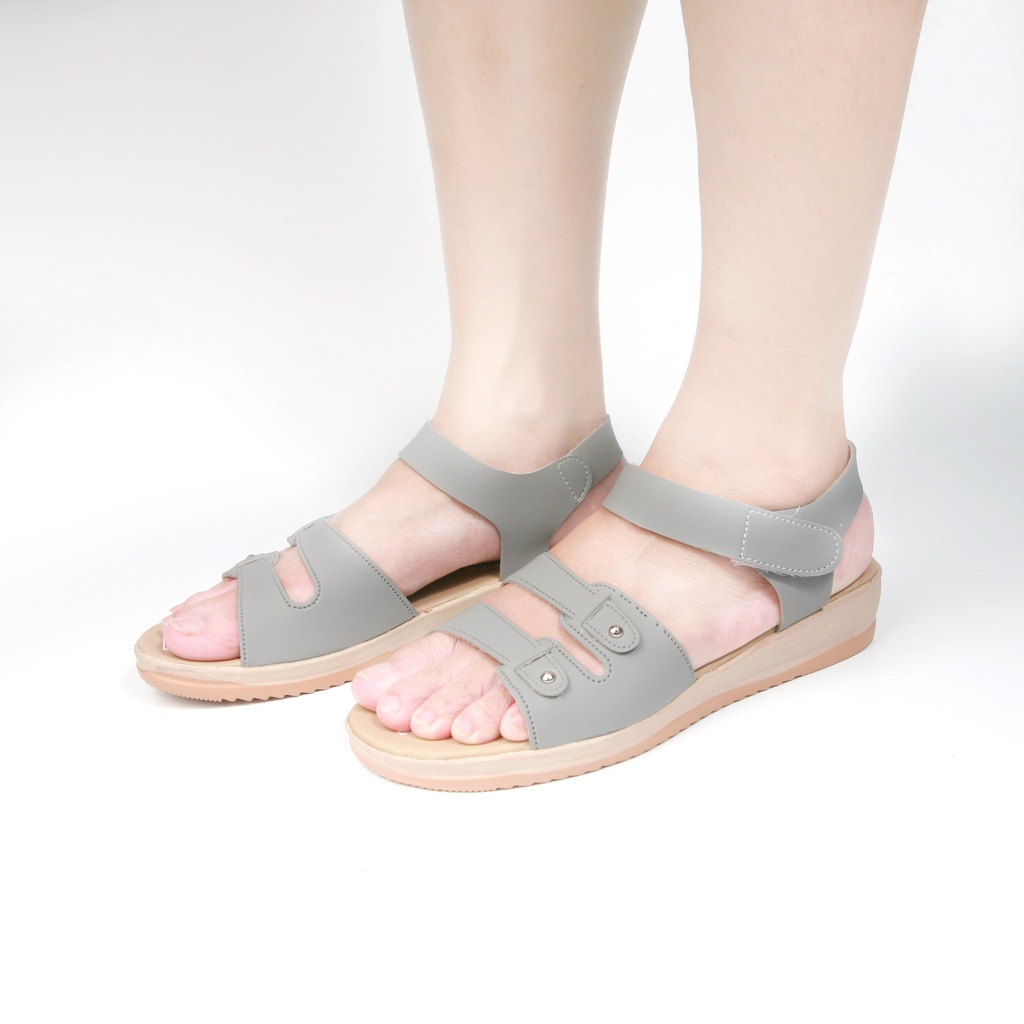 Sandal Wedges Wanita Slop Selop Casual Tali Line 11 AR