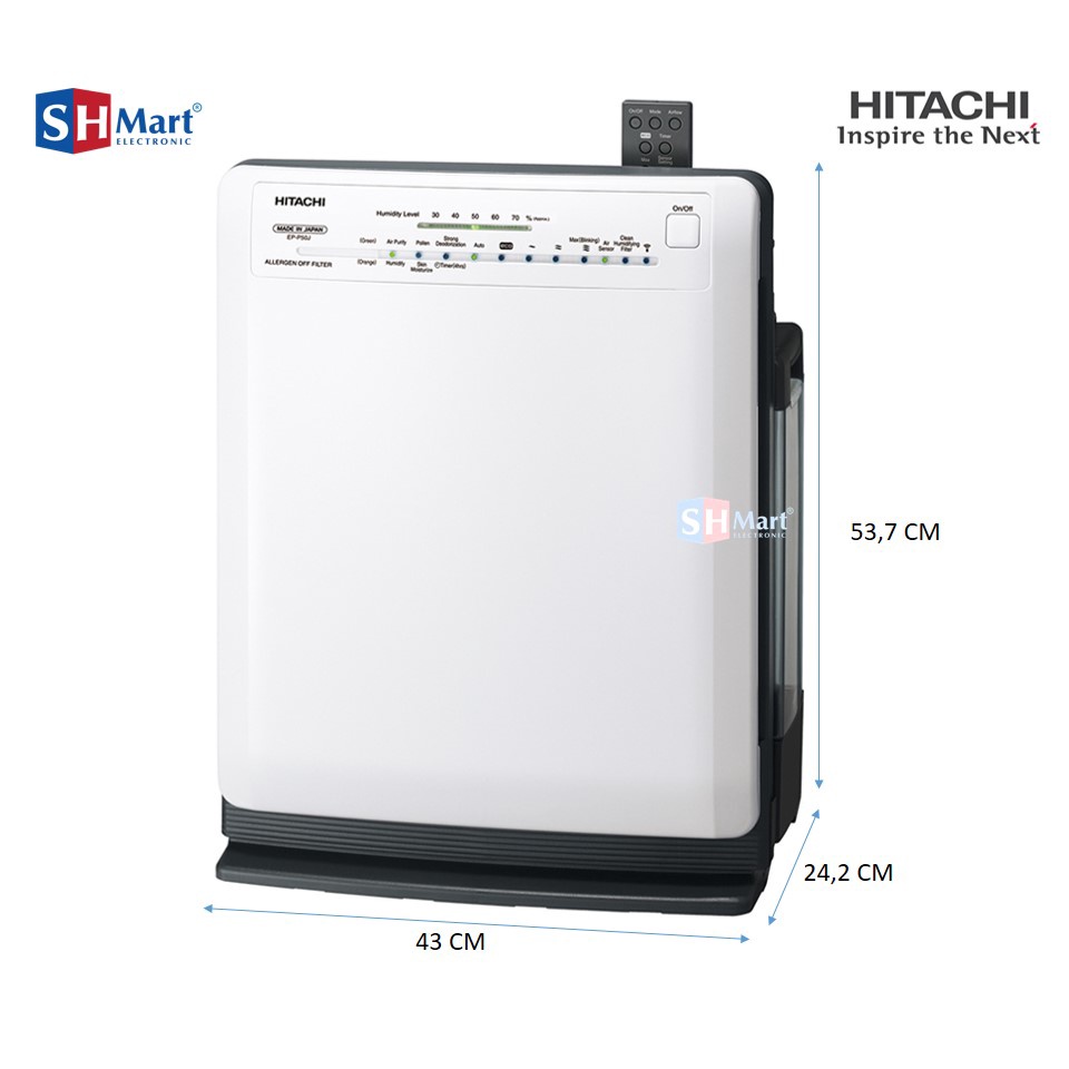 Air Purifier Hitachi EP-P50J (Pembersih Udara) EPP50J 33m² White