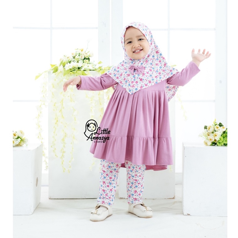 Setelan muslim anak perempuan | Baju muslim anak perempuan setelan nayla